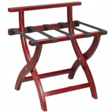 Aναδιπλούμενη μπαγκαζιέρα ξύλινη με πλάτη, καφέ σκούρο, 60x46xΥ68cm 803-204-B